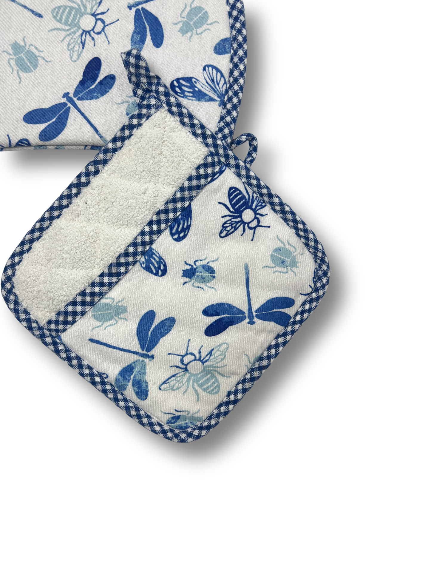 Cobalt Quilted Oven Mitt & Pot Holder Set