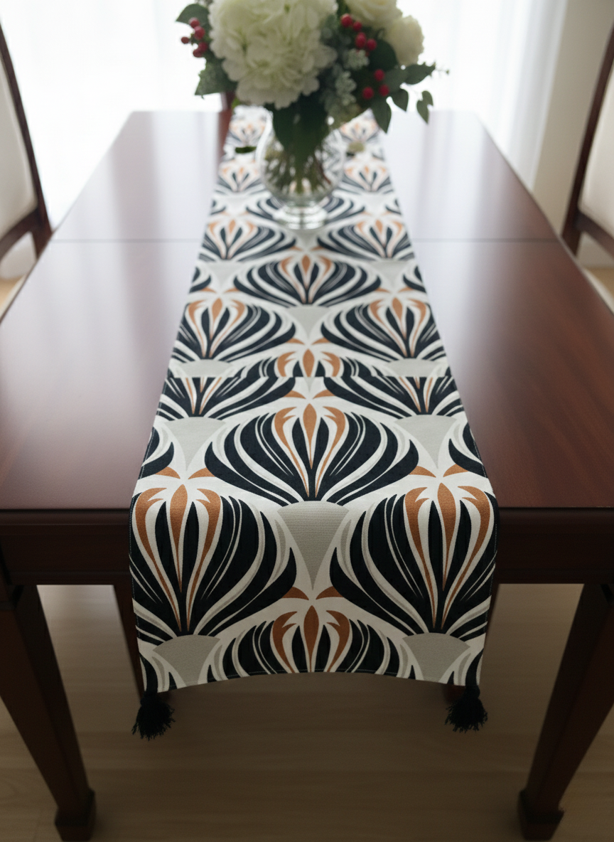 Indigo Botanical Table Runner - Premium Home Decor by Moraari