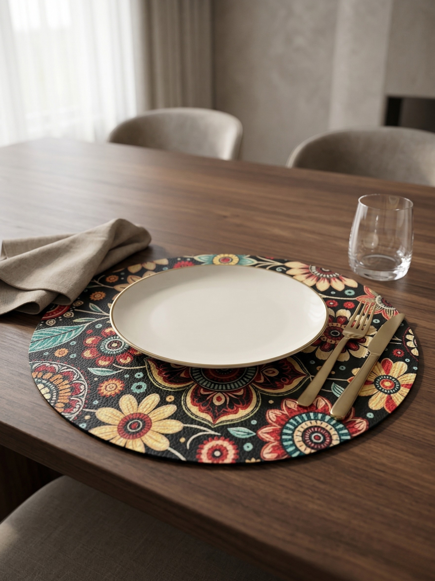 Aura Tapestry Braided Placemat - Set of 2