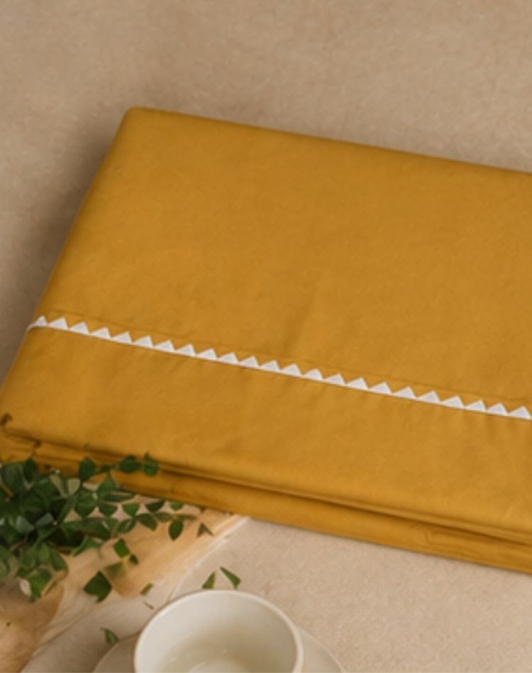 Ambar Hemstitch Cotton Bedsheet - 600 TC - King