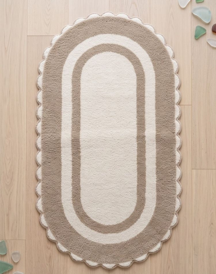 Aria Scallop Rug  top view
