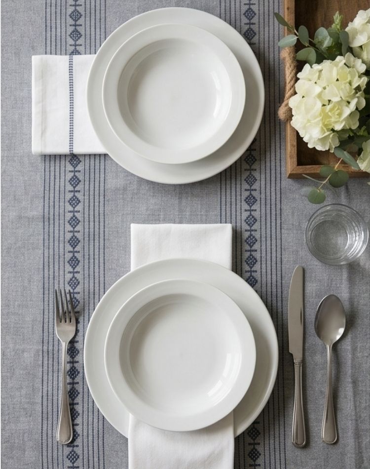 Artisan Diamond Tablecloth - top view
