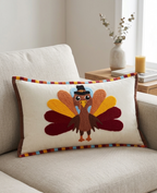 Autumnal Tufted Lumbar Cushion Cover front view