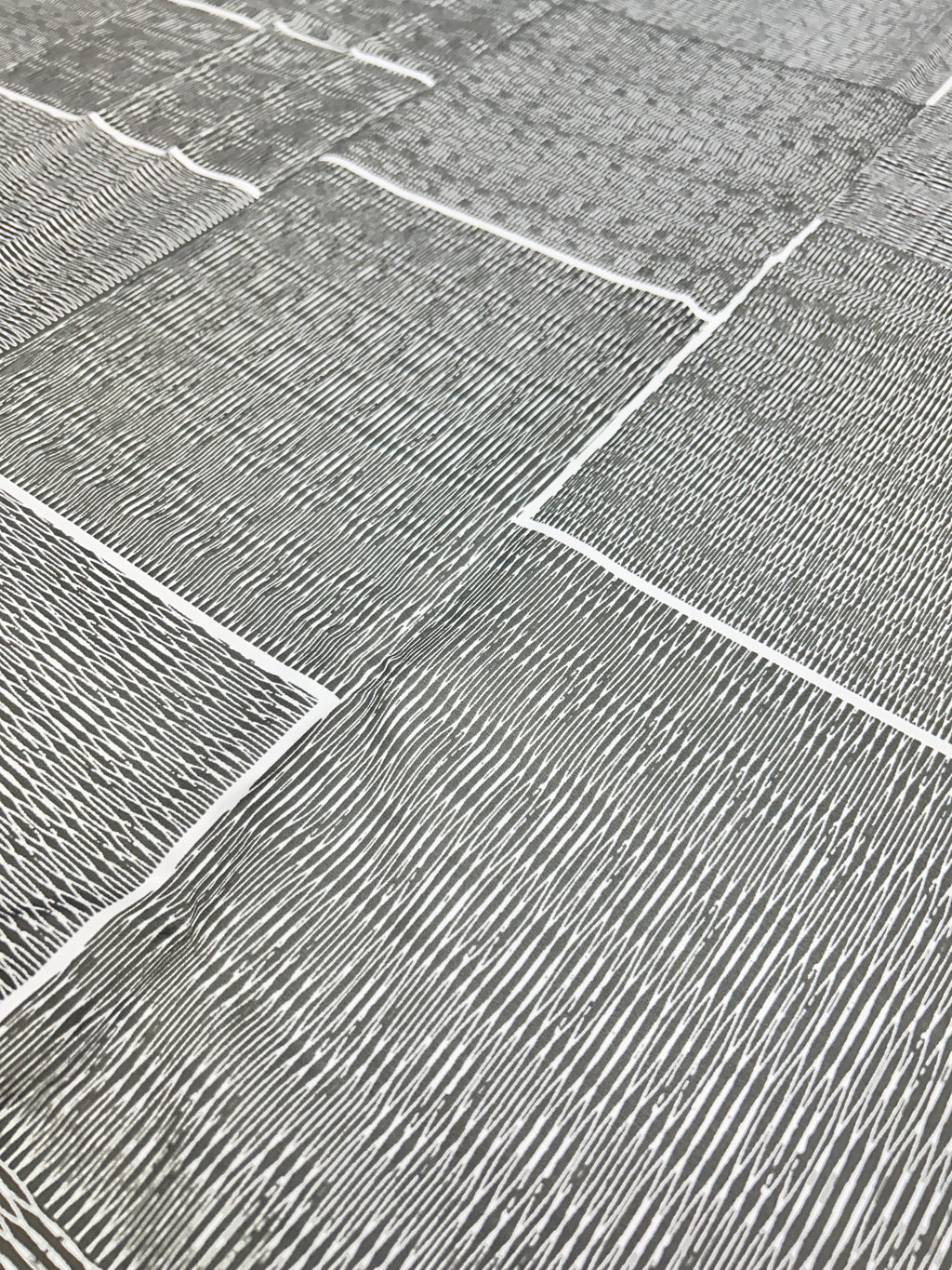 Urban Slate Geometric Bedsheet - Fitted - Double Bed
