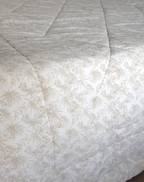 Beige Palm Reversible Quilt - King