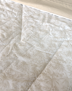 Beige Palm Reversible Quilt - King