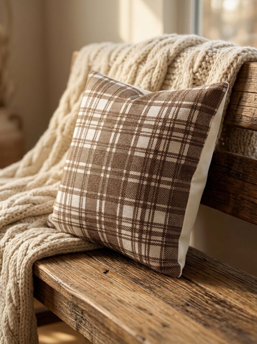 Isla Plaid Cushion Cover - 16X16