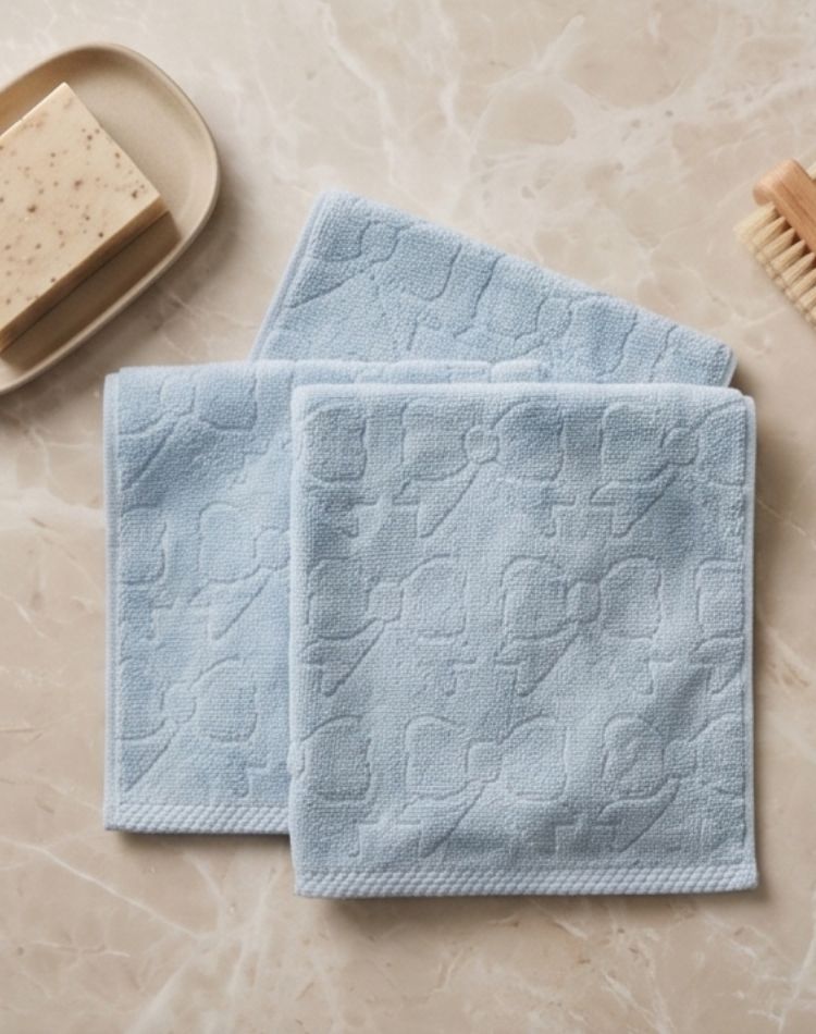 Frost Blue Hand Towel - Set of 2