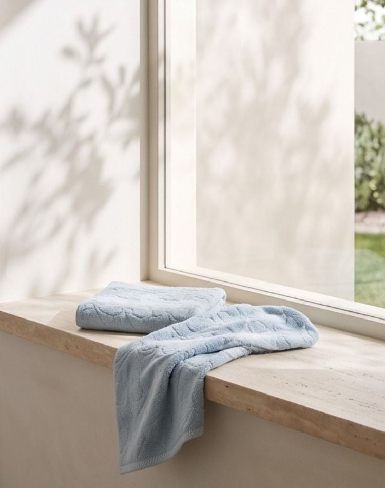 Frost Blue Hand Towel - Set of 2