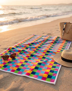 Cabana_Check_Beach_Towel FRONT VIEW