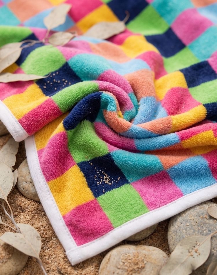 Cabana_Check_Beach_Towel close up