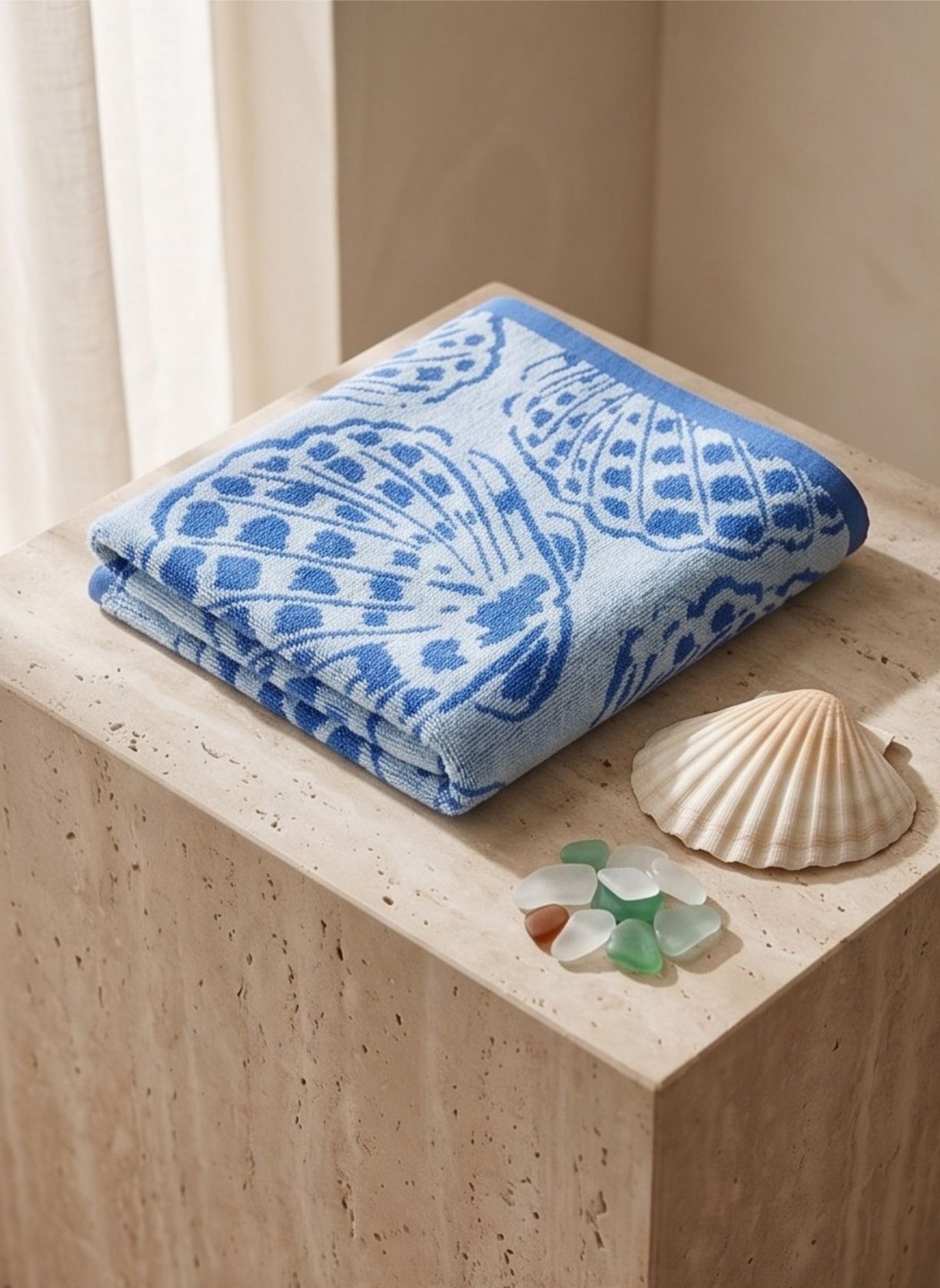 Cerulean_Seashell_Beach_Towel_folded