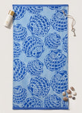 Cerulean_Seashell_Beach_Towel_top view