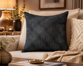 Onyx Vegan Leather Cushion Cover - 18X18