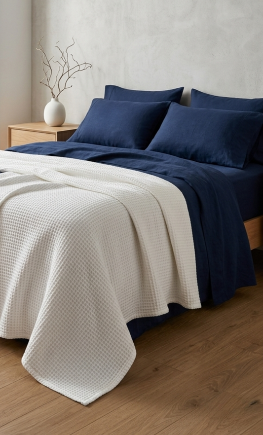 Cloud Waffle Blanket - Queen