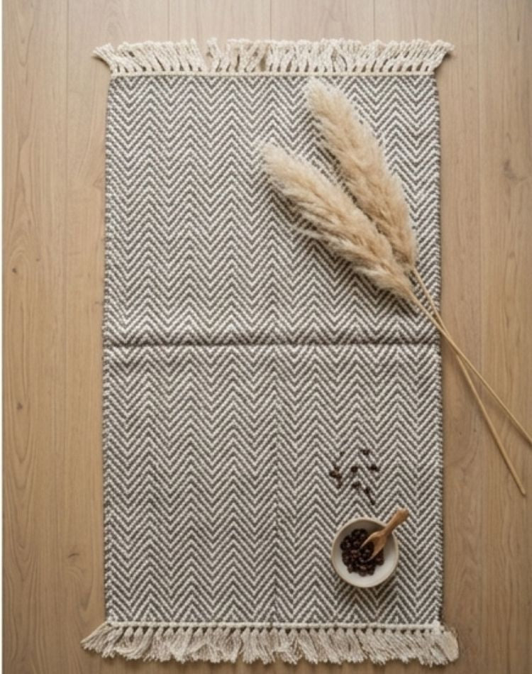 Dune Chevron Kitchen Mat flat lay