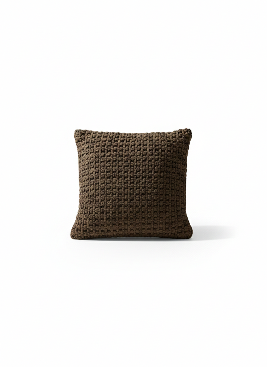 Cocoa Weave Cotton Cushion Cover - Premium Home Decor by Moraari