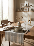 Nordic Frost Woven Table Runner - 6 Seater