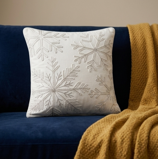 Silver Zari Cushion Cover