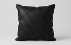 Onyx Vegan Leather Cushion Cover - 18X18
