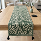Sage Geometry Table Runner - 6 Seater