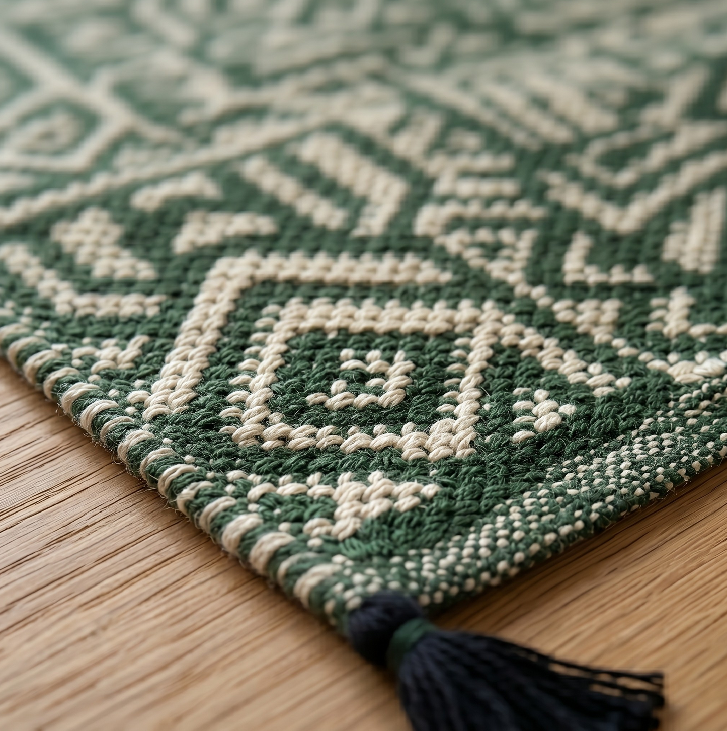 Sage Geometry Table Runner - 6 Seater
