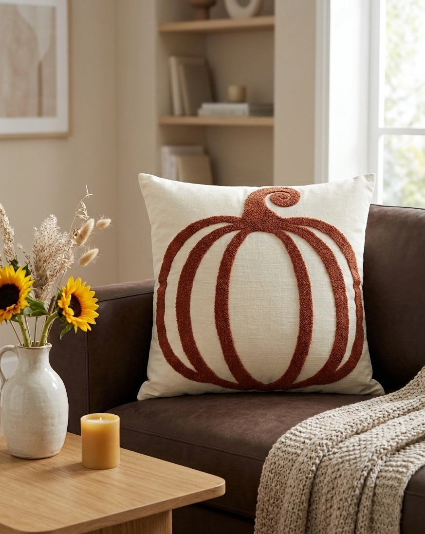 Harvest Tufted Cushion Cover Front View