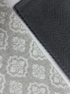 Grey Medallion & Chevron Hand Towel - Set of 2 - Premium Home Decor by Moraari