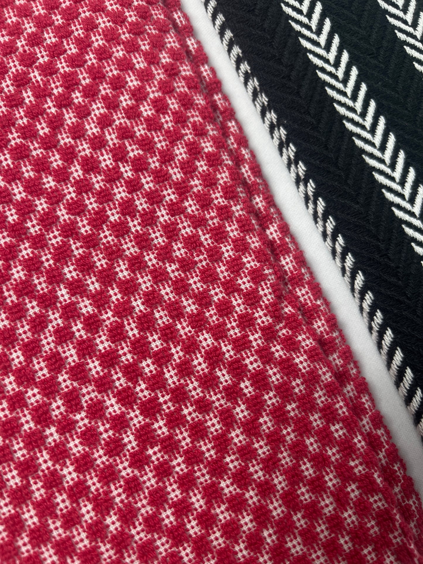 Heritage Red & Charcoal Towel - Set of 2