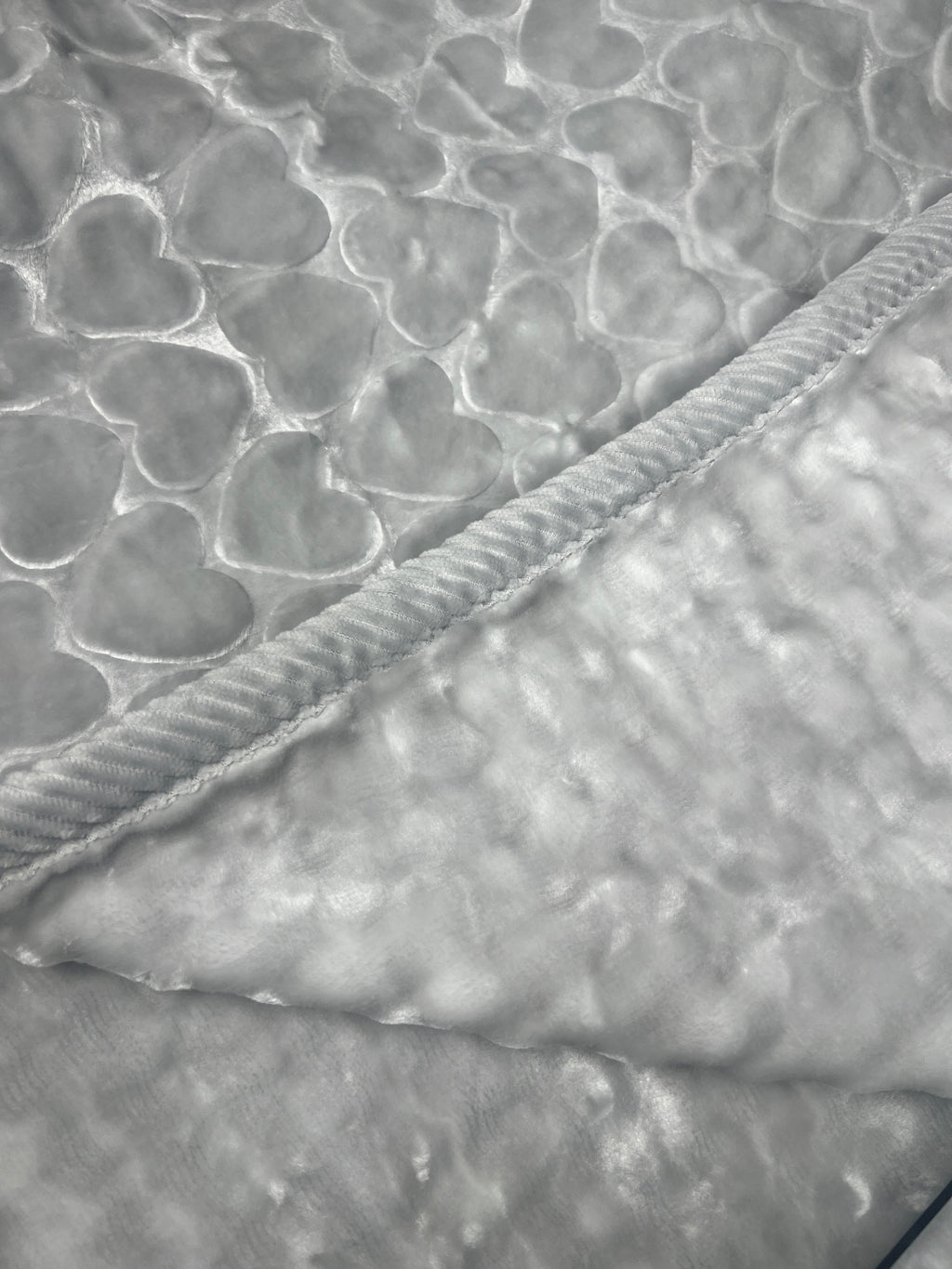 Cloud-Soft Grey Heart Baby Blanket - Premium Home Decor by Moraari