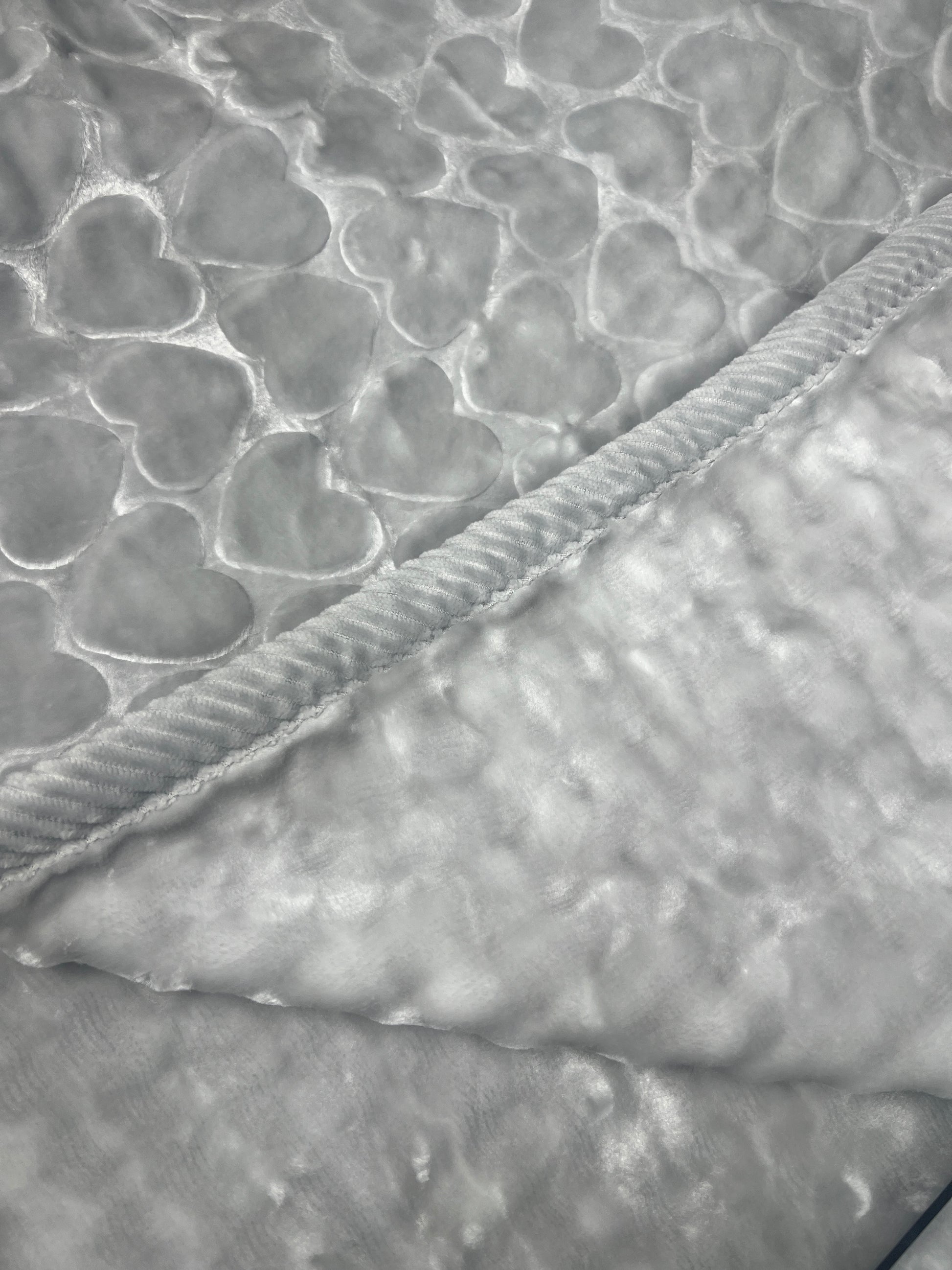 Cloud-Soft Grey Heart Baby Blanket - Premium Home Decor by Moraari