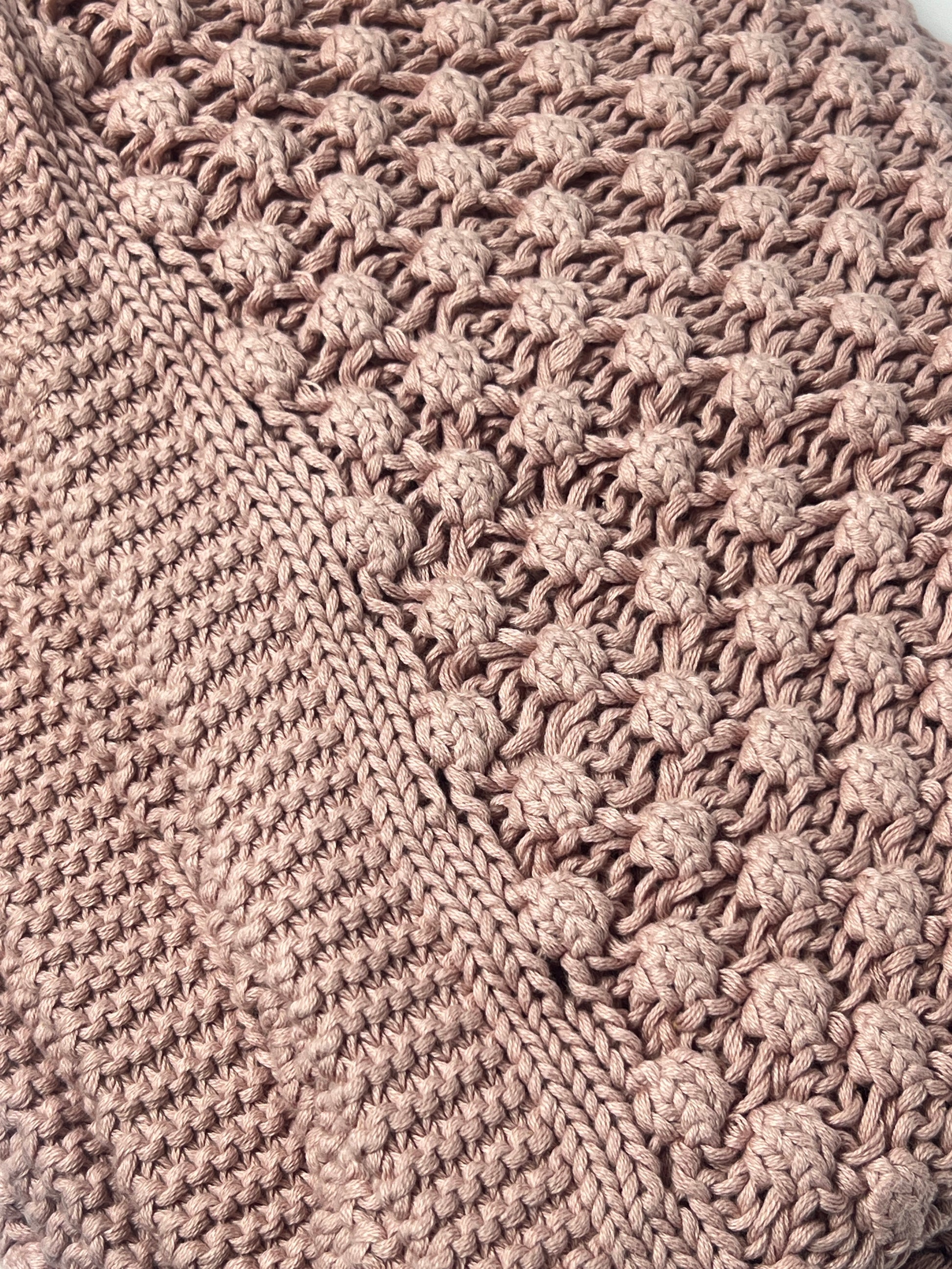 Blush Bobble-Knit Throw - Premium Home Decor by Moraari