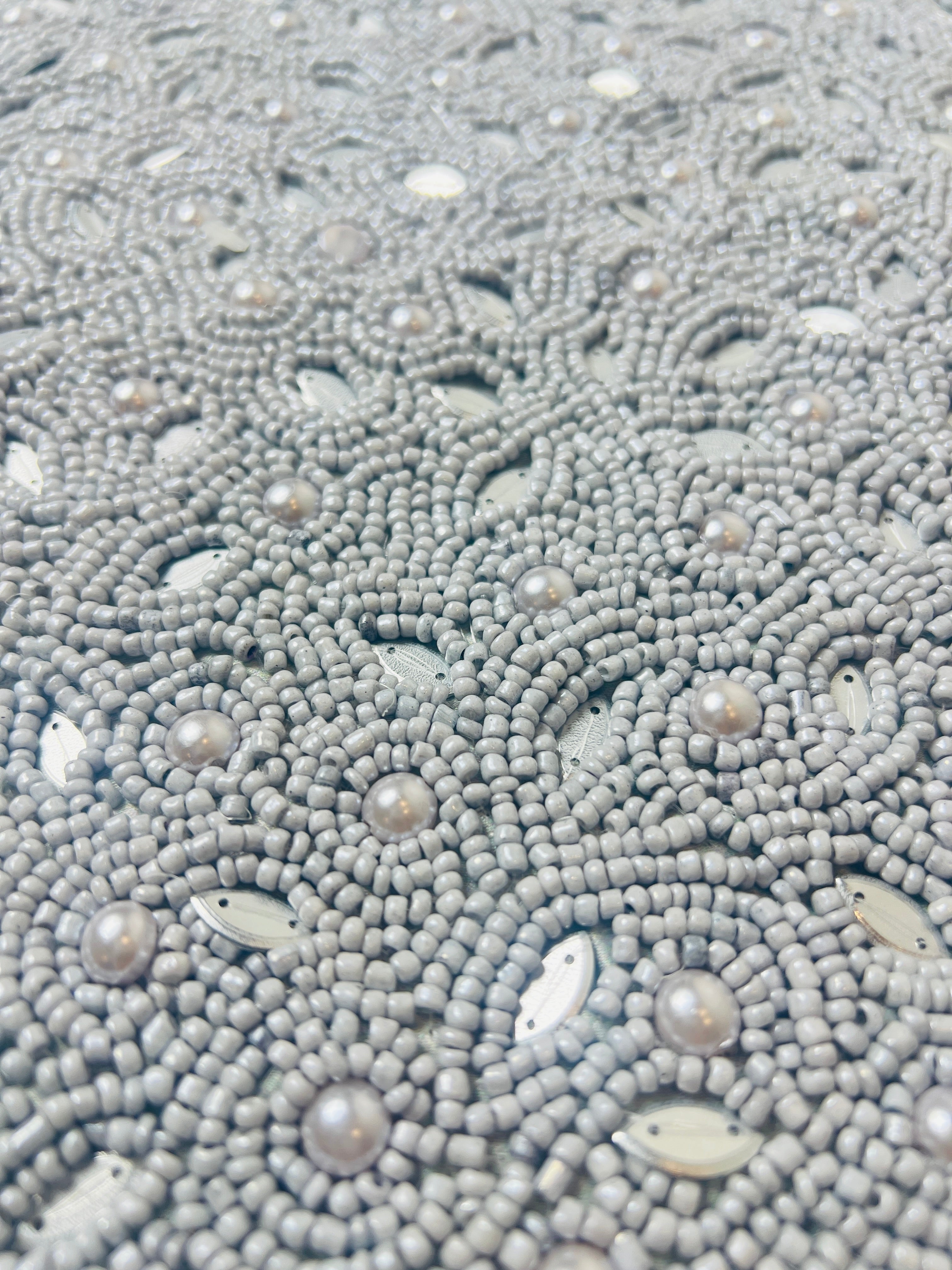 Moonlit Seed-Bead Cushion Cover - Premium Home Decor by Moraari