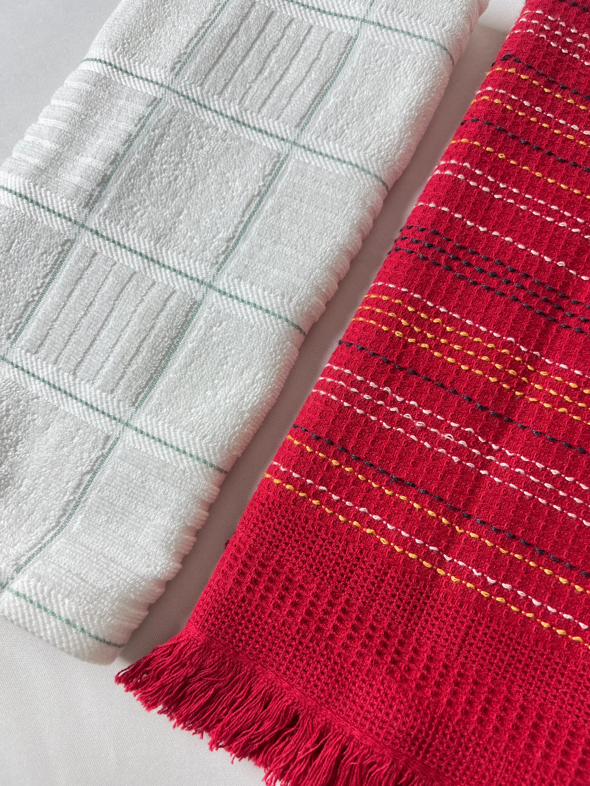 Bistro Check Kitchen Towels - Set of 2 - Premium Home Decor by Moraari