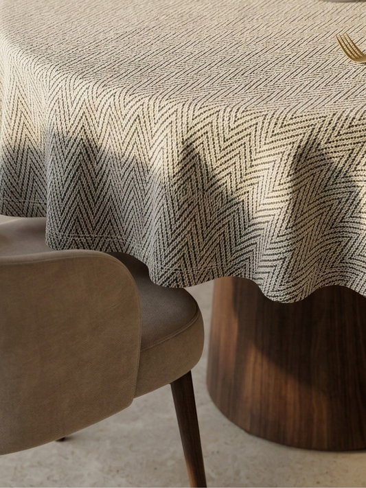 Chevron Weave Round Table Cover - Premium Home Decor by Moraari