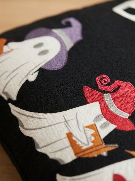 Midnight Masquerade Lumbar Cushion Cover closeup