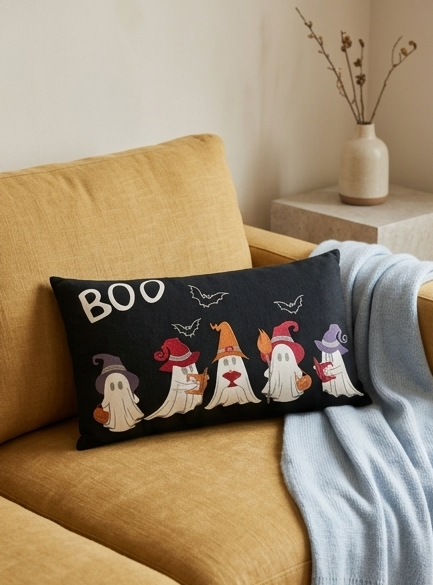 Midnight Masquerade Lumbar Cushion Cover front
