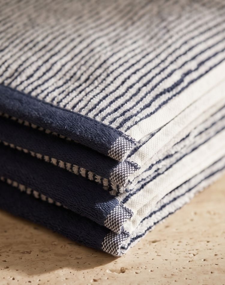 Marina Stripe Towel Set - 1 Bath, 1 Hand, 1 Face