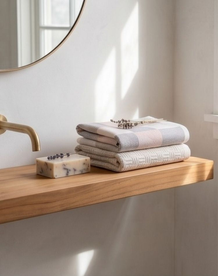 Modern Geometric Hand Towel - Set of 2 folded