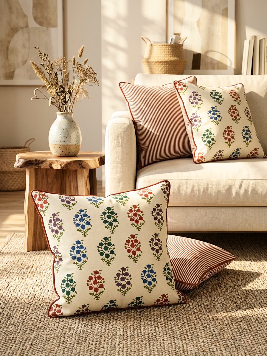 Gulnaar Reversible Cushion Cover - 18X18