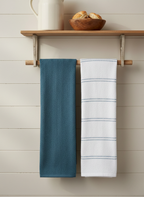 Oceanic Chevron & Dash Hand Towel - front view