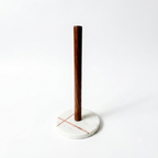 Stambha Marble & Wood Paper Towel Holder