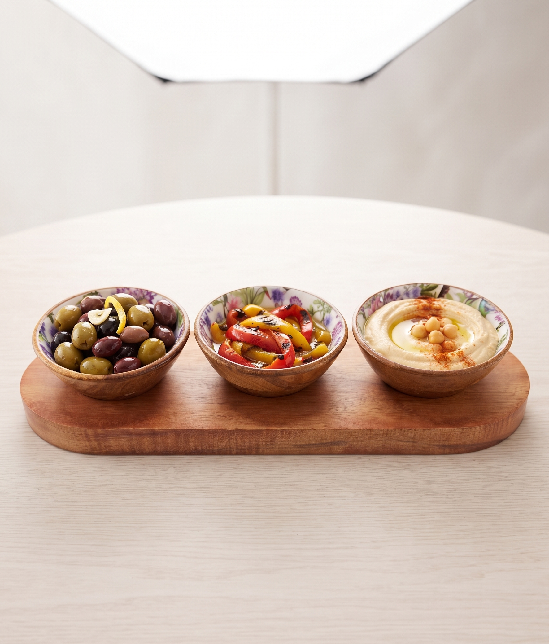 Zuri 3-Bowl Snack Platter - Mango Wood