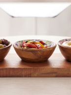 Zuri 3-Bowl Snack Platter - Mango Wood