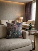 Plum Botanical Cushion Cover - 16X16