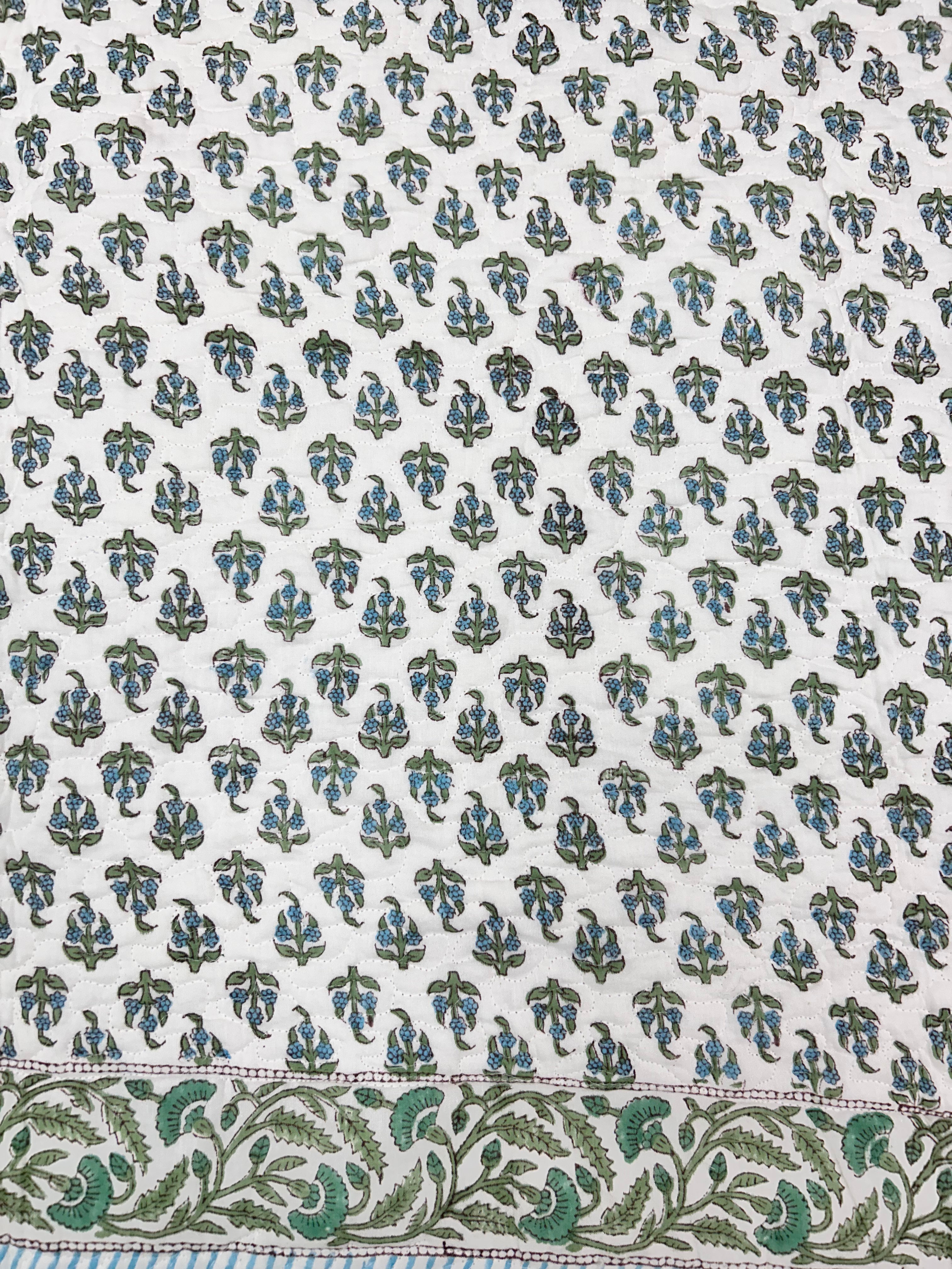 Mughal Buta AC Quilt - Mulmul - Premium Home Decor by Moraari