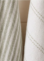 Sage & Ivory Linear Hand Towel - Set of 2 closeup