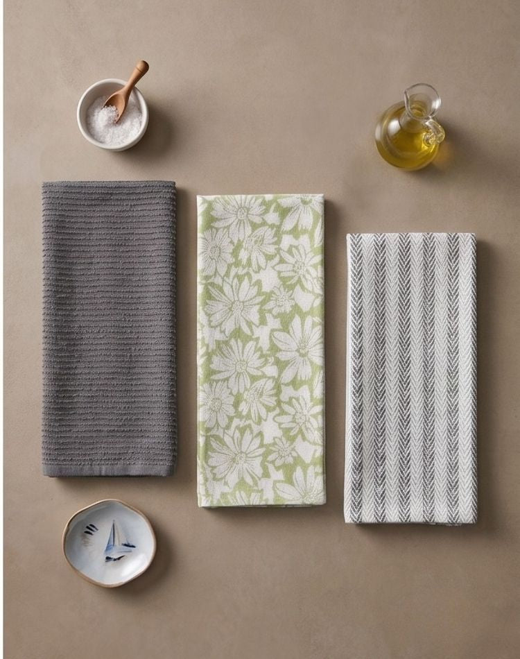 Sage & Slate Kitchen Towel - Set of 3 top view