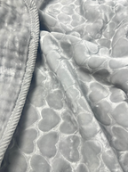 Cloud-Soft Grey Heart Baby Blanket - Premium Home Decor by Moraari