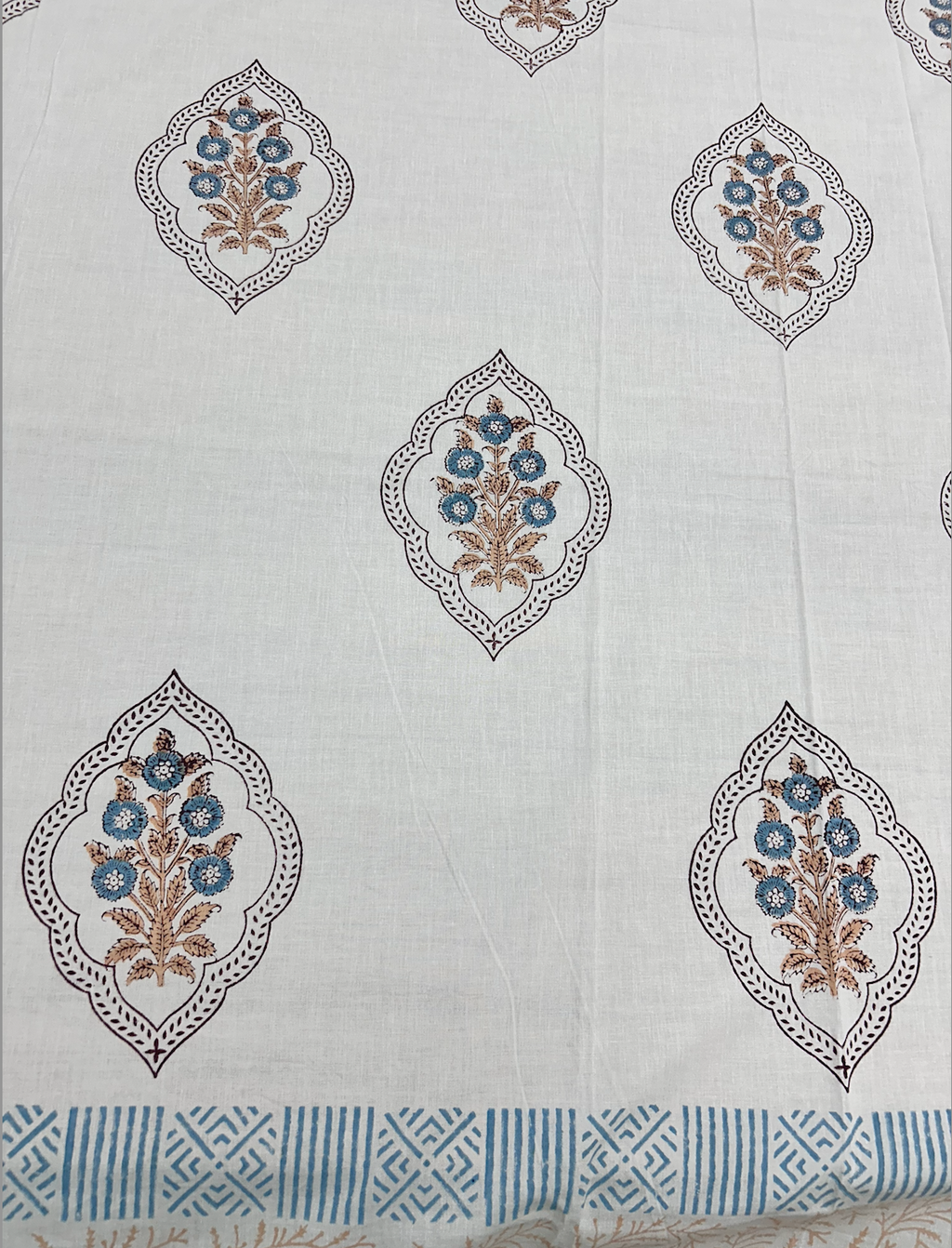 Neel Bageecha Cotton Percale Bedsheet - Premium Home Decor by Moraari